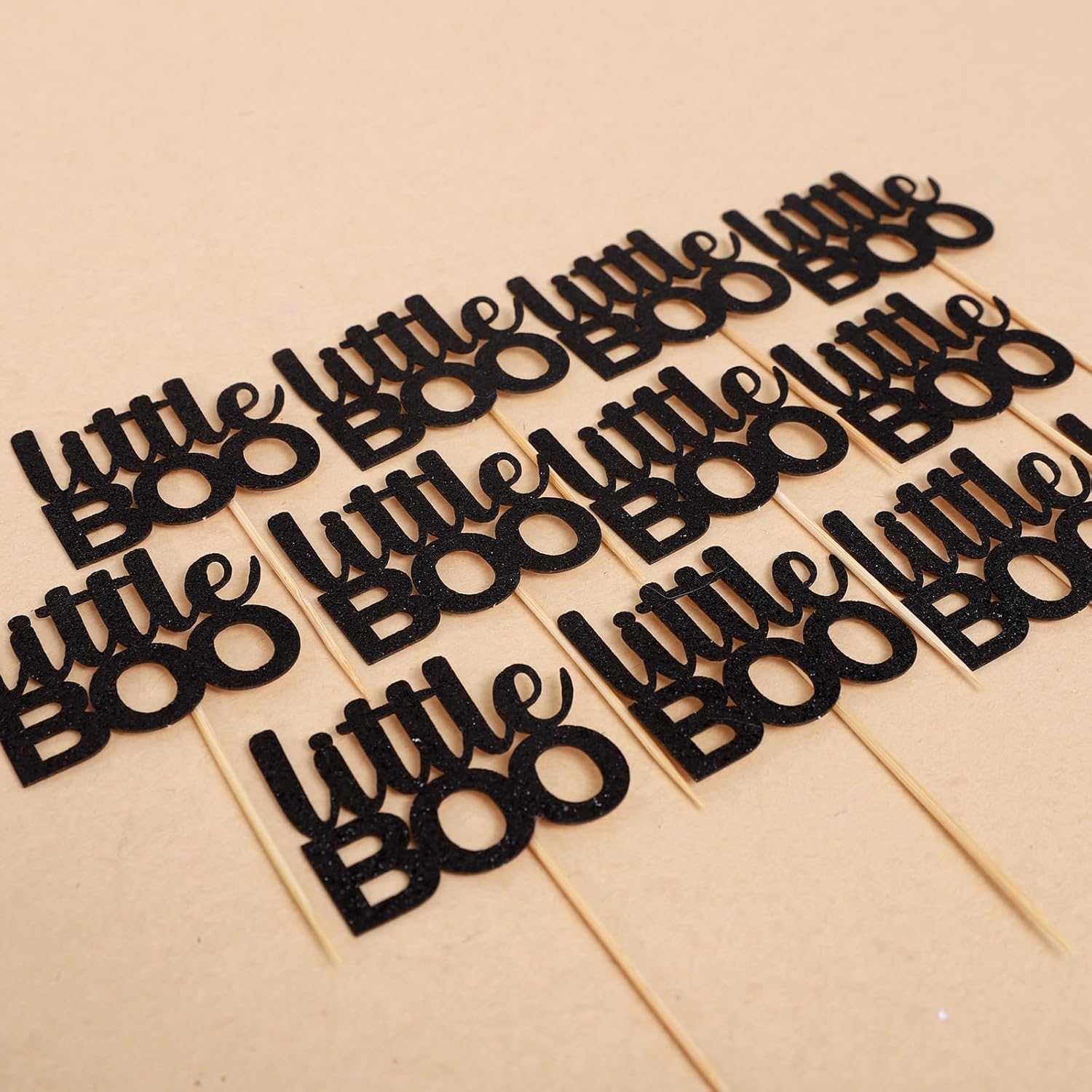 12 piezas hechas a mano para cupcakes Little Boo  Decoraciones de Halloween Baby Shower, decoración de octubre Baby Shower, pancarta de otoño para