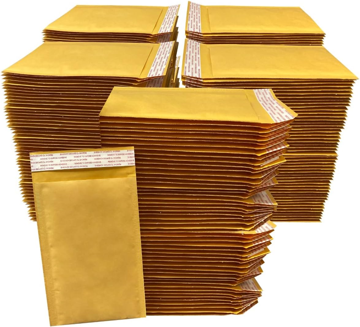StarBoxes Sobres de burbujas Kraft de 5 x 10 pulgadas, #00, paquete de 250 para envío de piezas de electrodomésticos, amarillos (KBM000510250)