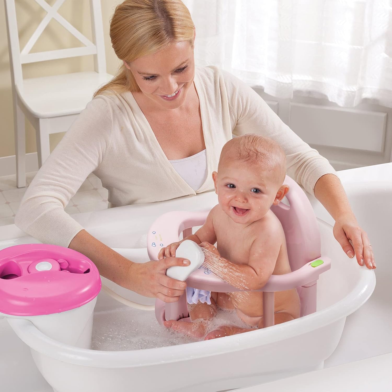 Asiento de baño para bebé recién nacido, silla de baño antideslizante para tina, sillas de baby shower de forma bonita para sentarse en la bañera,