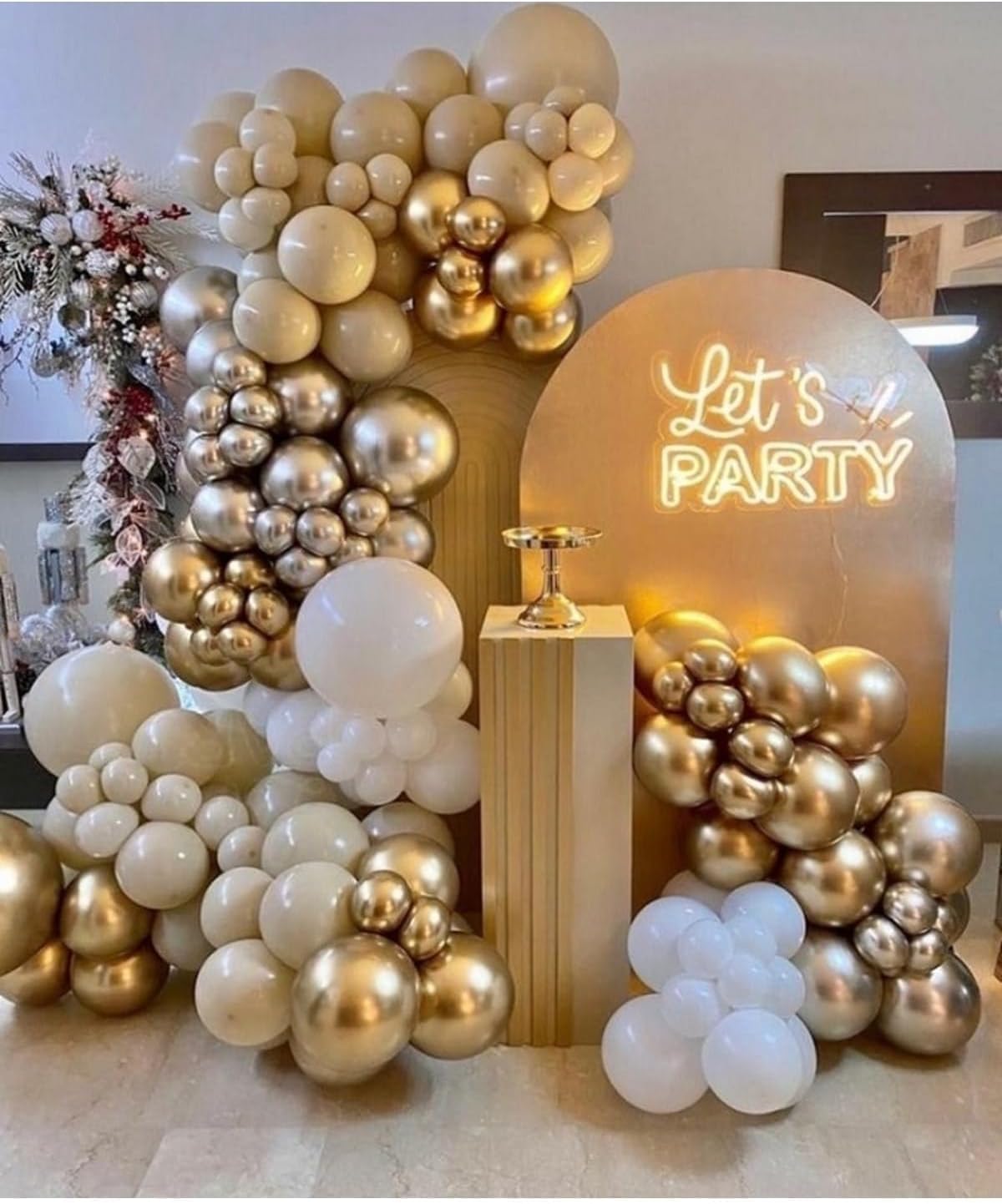Globos de oro blanco nude, 60 globos transparentes metálicos de color dorado champán, crema, blanco, blanco, arena, rubor, beige, transparente,