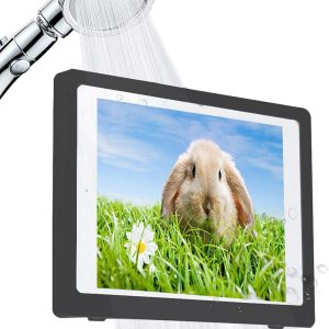 Soporte para iPad de ducha, impermeable, para montaje en pared, estante de montaje para tableta de baño, soporte adhesivo táctil con espejo de Soporte para iPad de ducha, impermeable, para montaje en pared, estante de montaje para tableta de baño, soporte adhesivo táctil con espejo de