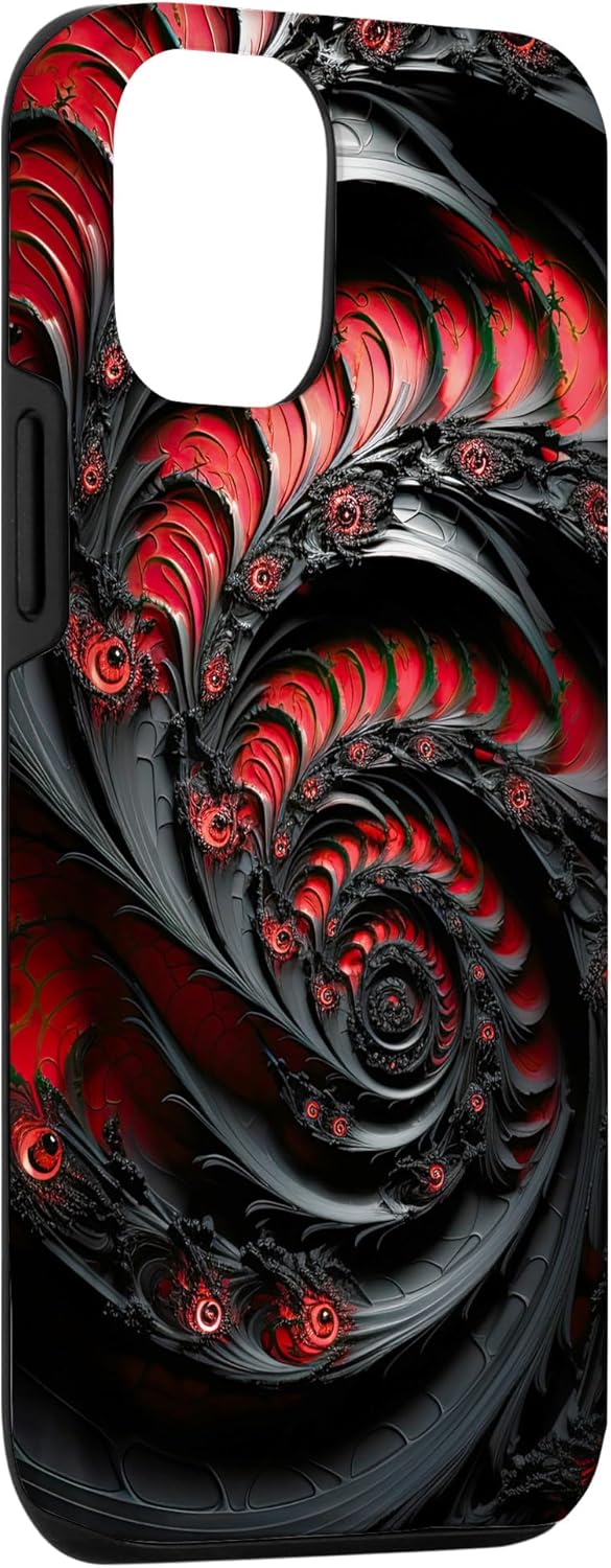 Funda mecánica biomecánica para iPhone 14 Pro Alien Style Pattern