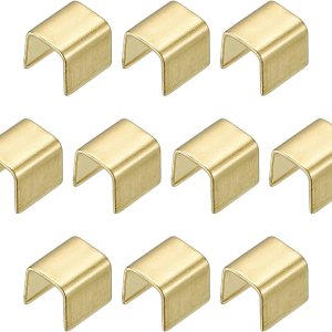 uxcell 200 tapas de crimpado plegables, 0.157 x 0.146 in, puntas de corchete, pinzas de cuero para joyería, manualidades, tono dorado uxcell 200 tapas de crimpado plegables, 0.157 x 0.146 in, puntas de corchete, pinzas de cuero para joyería, manualidades, tono dorado