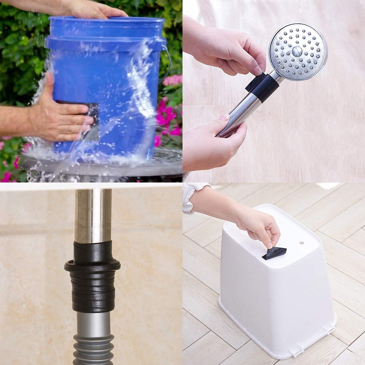 LLPT Cinta impermeable de sellado de parche de 4 pulgadas x 10 pies, sellado instantáneo para techos, barcos, mangueras, canalones, revestimientos