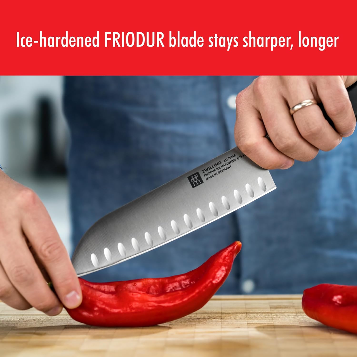 Zwilling All Star – Cuchillo multiusos alemán afilado de 5 pulgadas, cuchillo de tomate, fabricado en una fábrica alemana propiedad de la empresa