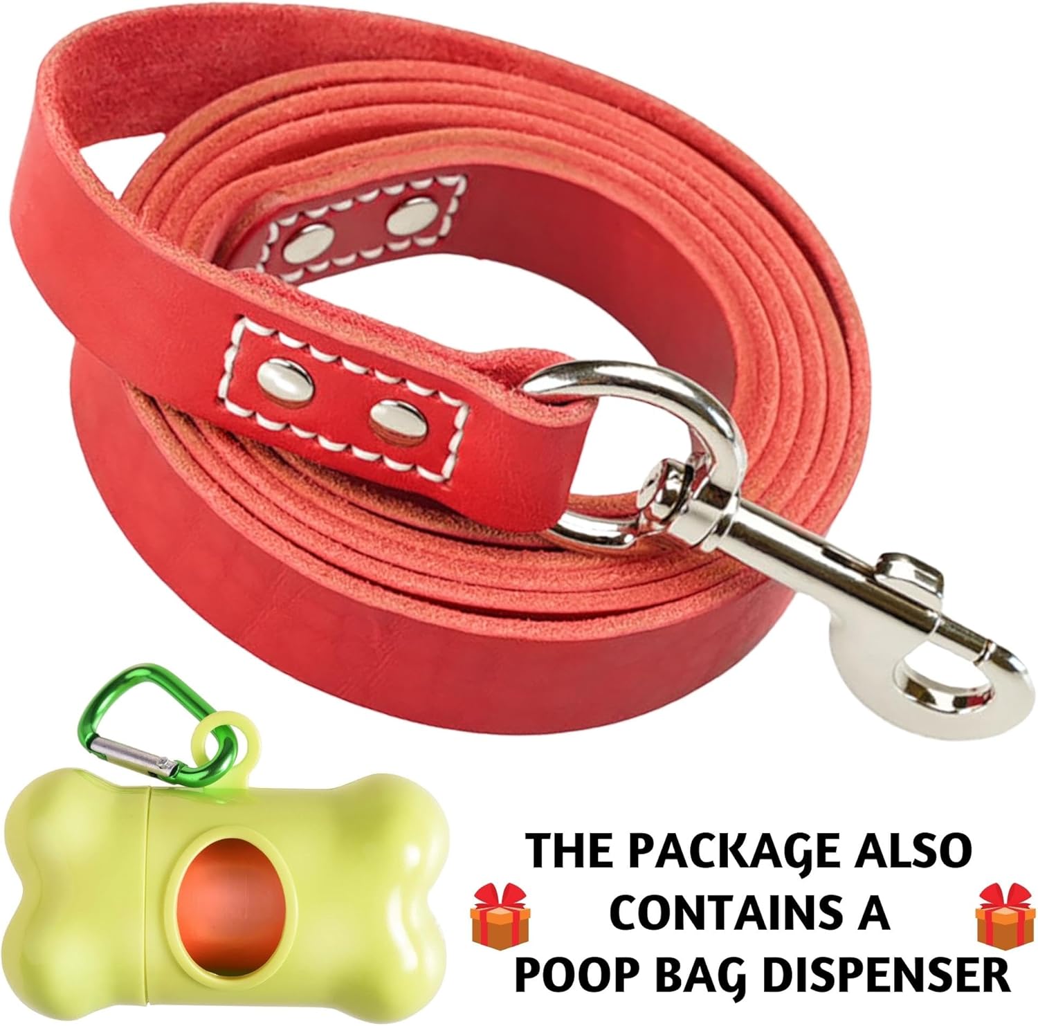 Correa de cuero resistente para perros de 6 pies  Correa de cuero fuerte y suave para perros extra grandes y grandes  Correa de entrenamiento de