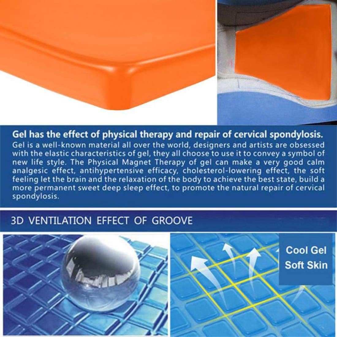 Almohadilla de gel para asiento de motocicleta, cojín de asiento de conductorpasajero, alfombrilla de absorción de golpes, almohadilla suave y