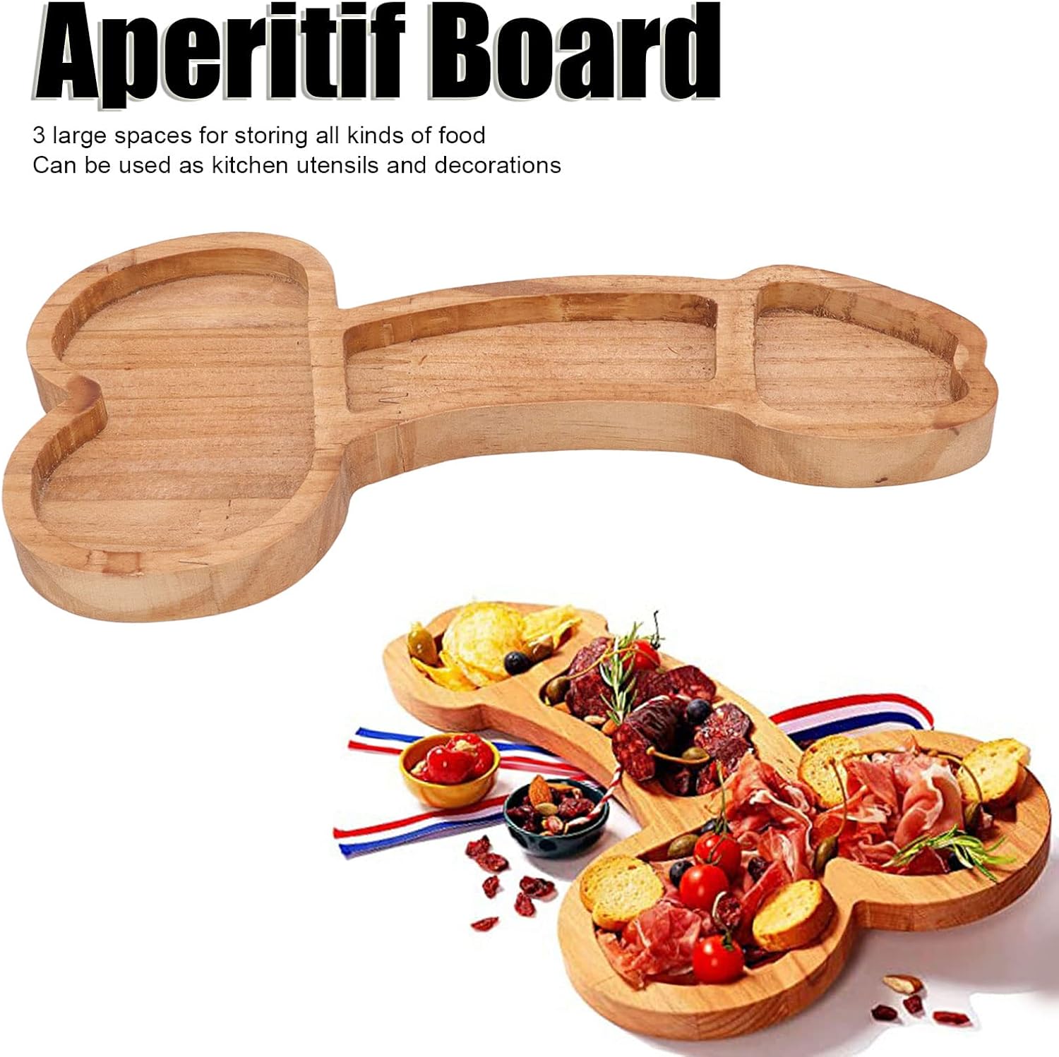 Tabla de aperitivos, tabla de queso, tableros de charcutería, platos de fiesta de madera maciza para frutas, divertido restaurante, plato de comida