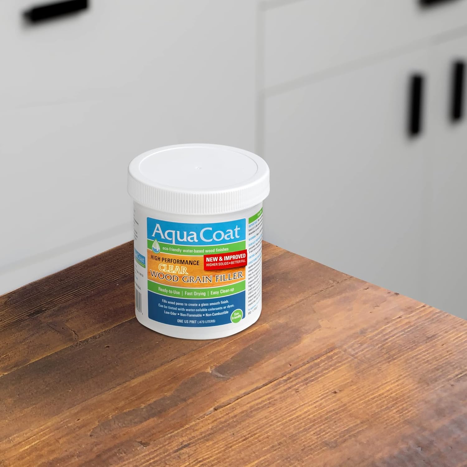 Gel de relleno de grano de madera transparente de alto rendimiento a base de agua, ideal para mejoras del hogar y profesionales de la carpintería de