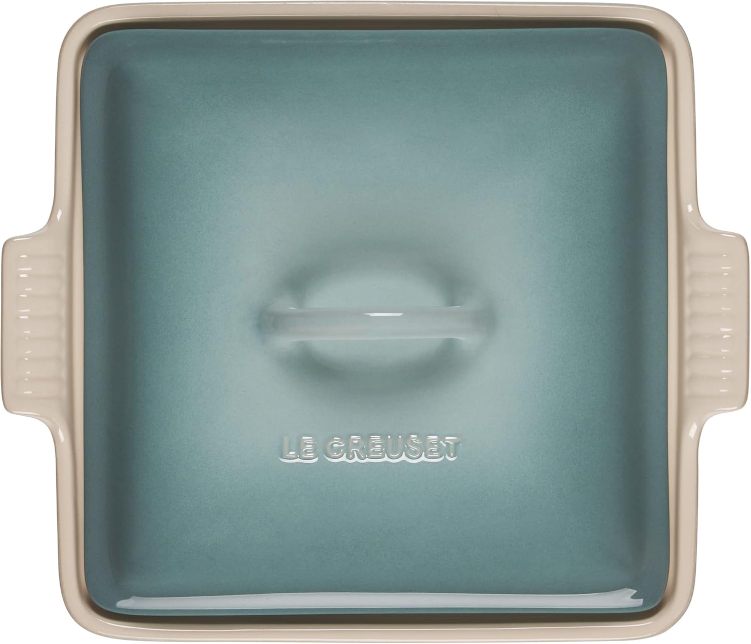 Le Creuset Stoneware Heritage – Cazuela cuadrada cubierta, 9 pulgadas, sal marina