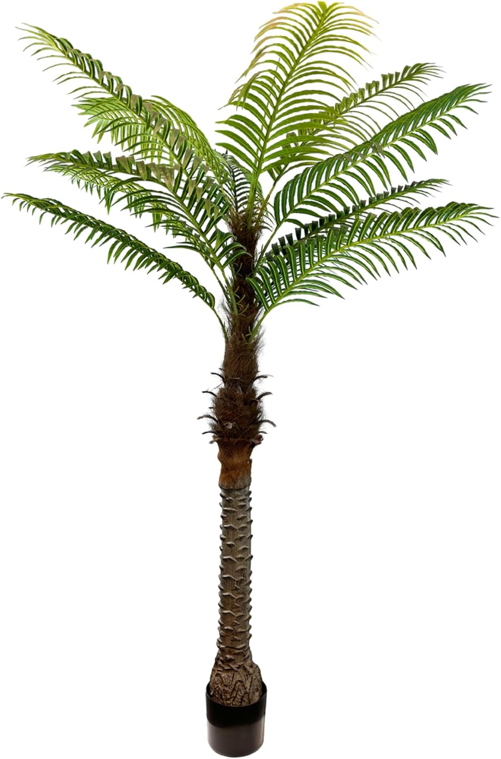 Palmera artificial de 7.5 pies de alto, plantas de palmeras al aire libre para patio exterior, árboles para decoración (juego de 1)