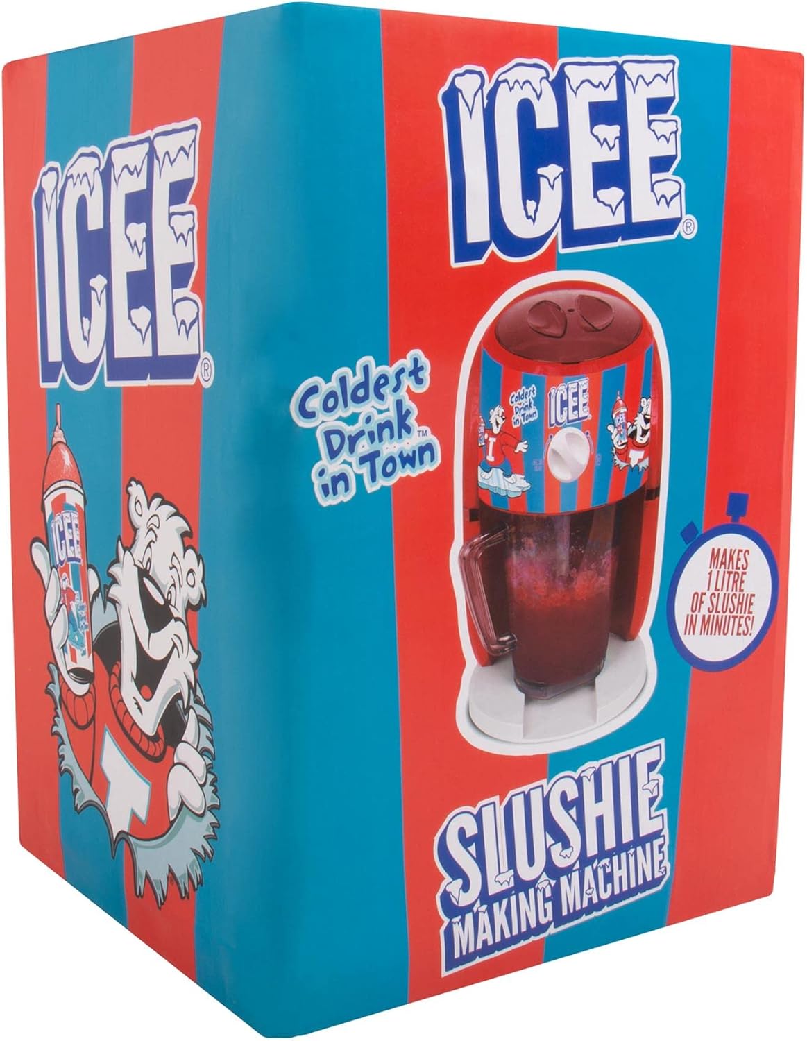 Máquina de cono de nieve ICEE. Auténtica máquina de afeitar de hielo ICEE Home. Crea hasta medio galón de hielo helado congelado. Mercancía oficial