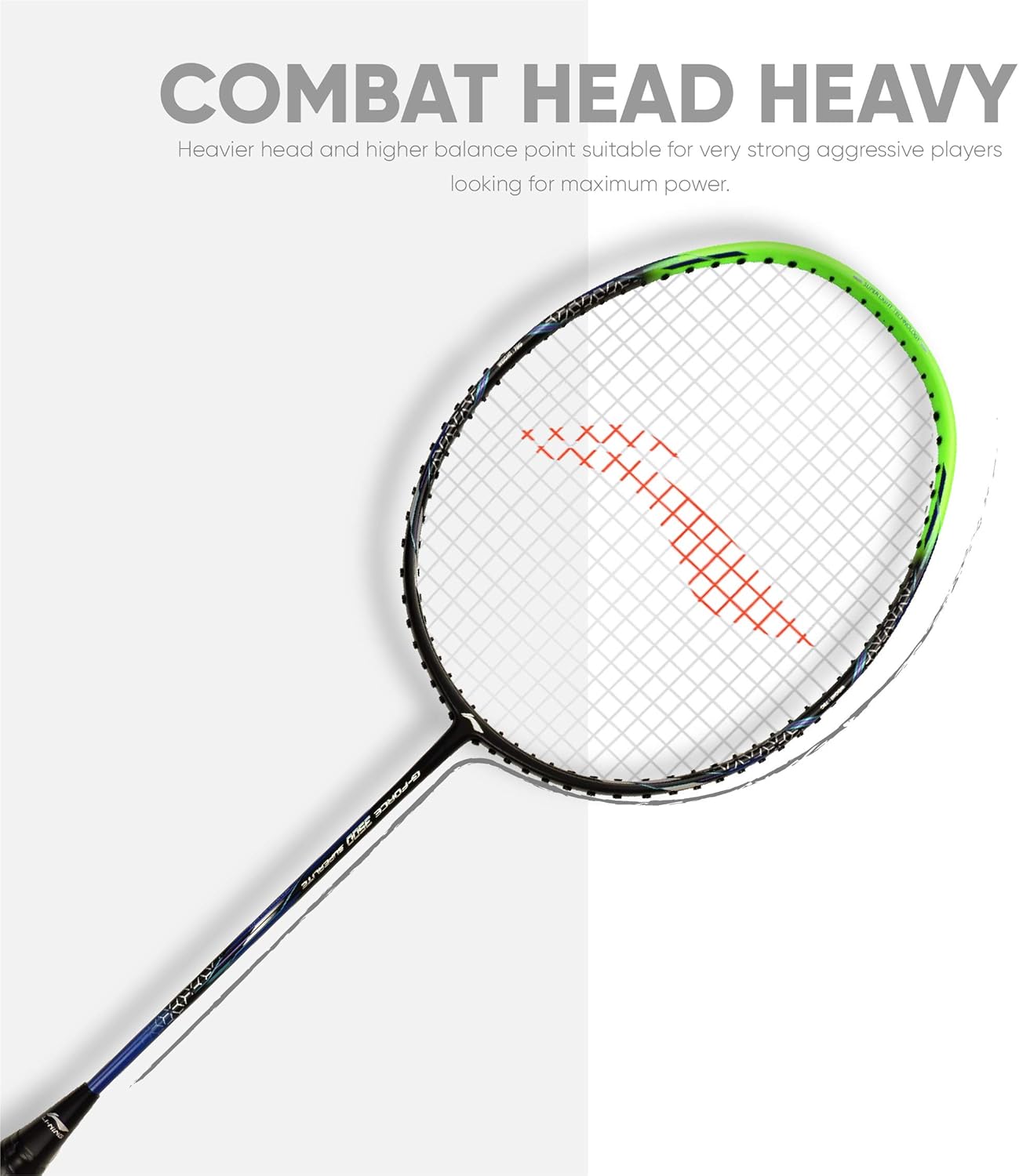Li-Ning G-Force Superlite 3600 – Raqueta de bádminton de fibra de carbono con cubierta completa gratis