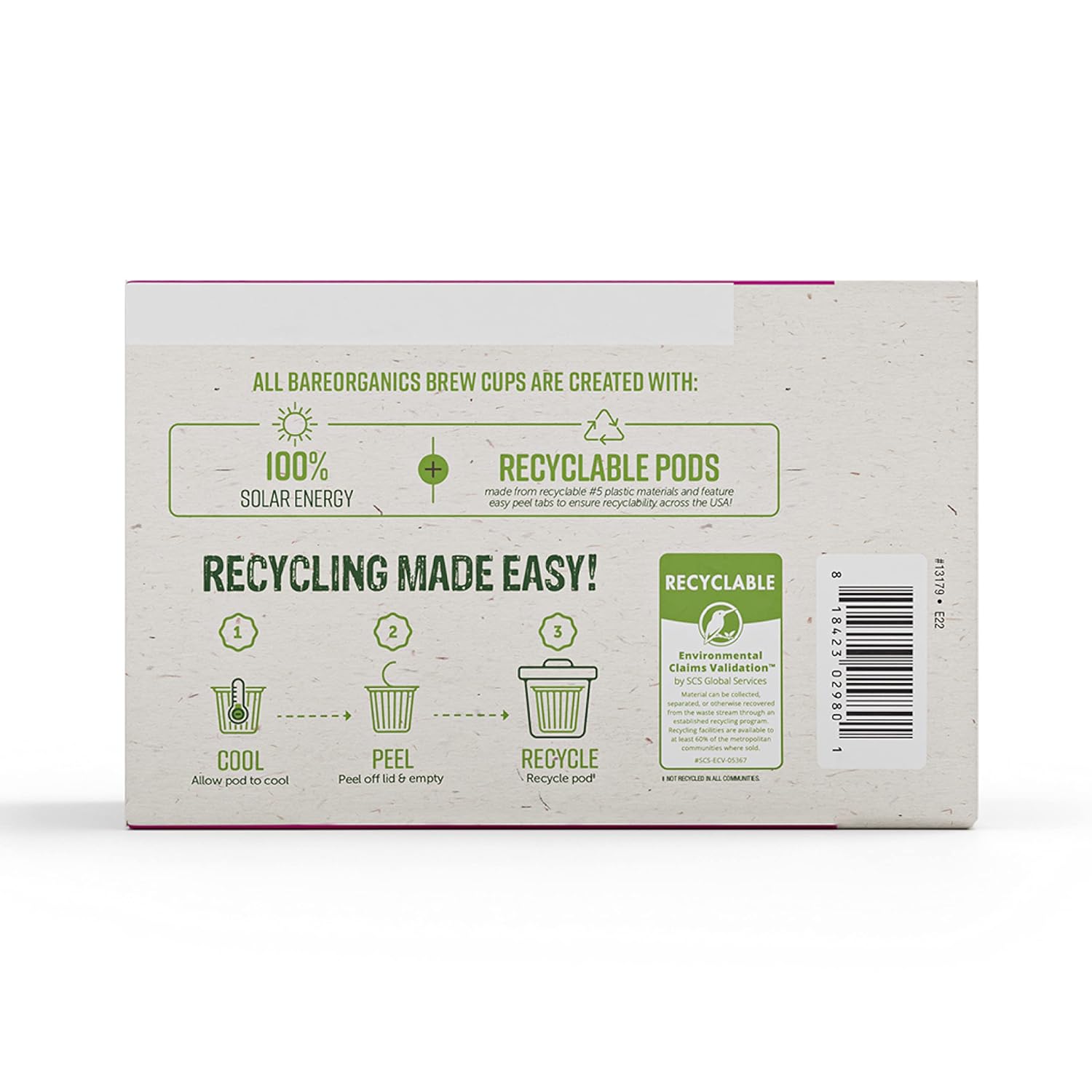 BareOrganics Té radiante con superalimentos y probióticos  Cápsulas de té compatibles con Keurig K-Cup  Certificado USDA orgánico, vegano, sin OMG y