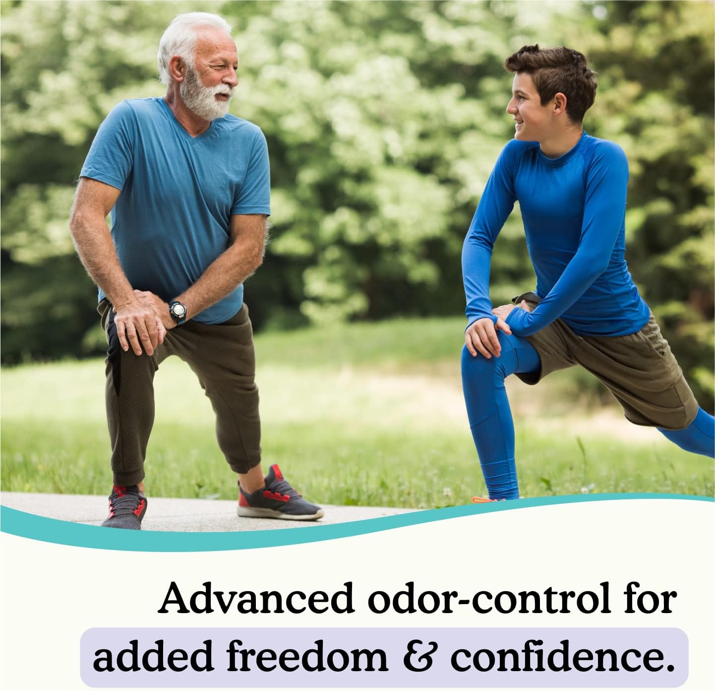 Because Protectores prémium para hombres  Paquete de 20 protectores de protección de vejiga discretos envueltos individualmente