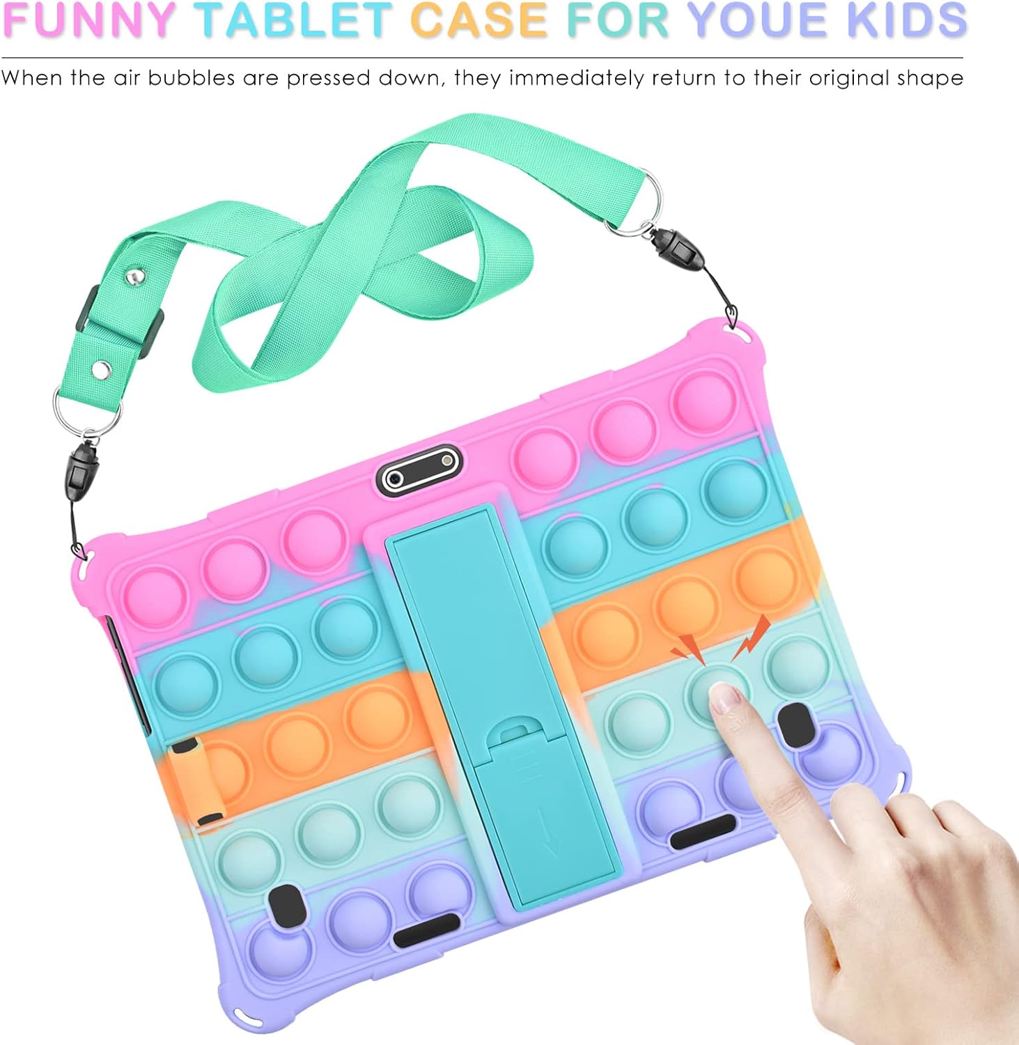 DETUOSI Winsing 10 – Funda de silicona compatible con Dragon Touch Notepad K10, funda universal para tablet de 10 pulgadas, funda protectora