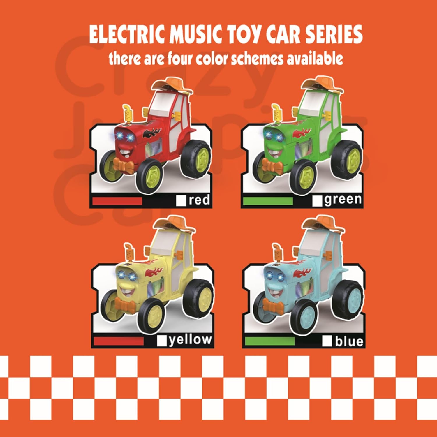 GoolRC Coche de control remoto, auto de salto loco con control remoto, juguete con luces musicales, regalo de cumpleaños de Navidad para niños
