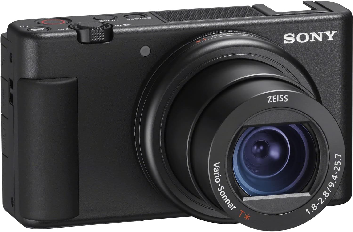 Sony Cámara digital ZV-1 (negra) ZEISS Vario-Sonnar 24-70 F1.0.315-0.110 in VloggingVideo Creator Bundle con luz LED de video portátil, tarjeta de