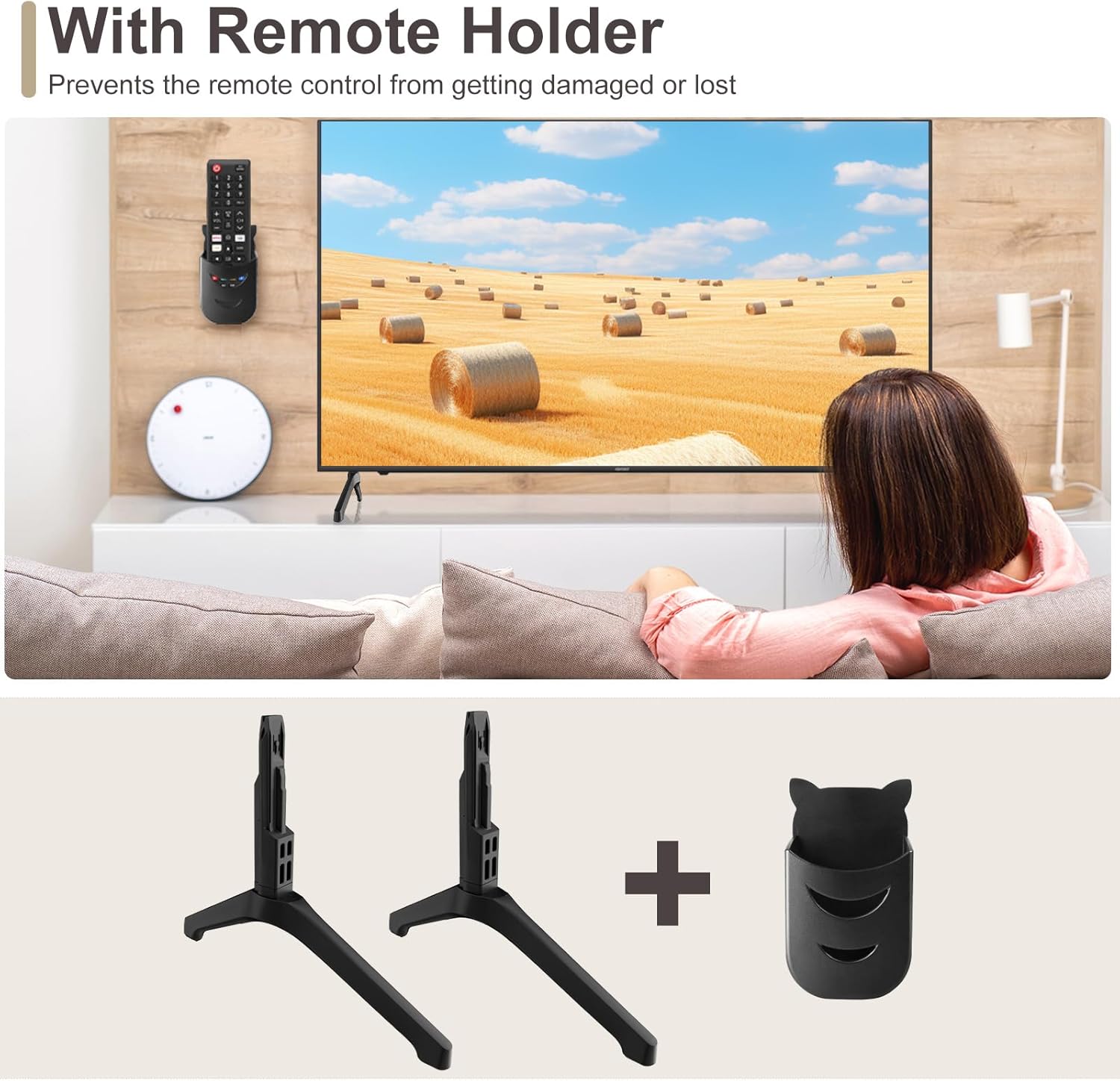 Soporte base de TV para patas de TV Samsung, repuesto para Samsung 50 55 58 pulgadas LED TV-UN50TU7000 UN55TU7000 UN58TU7000 UN58TU7000FXZA