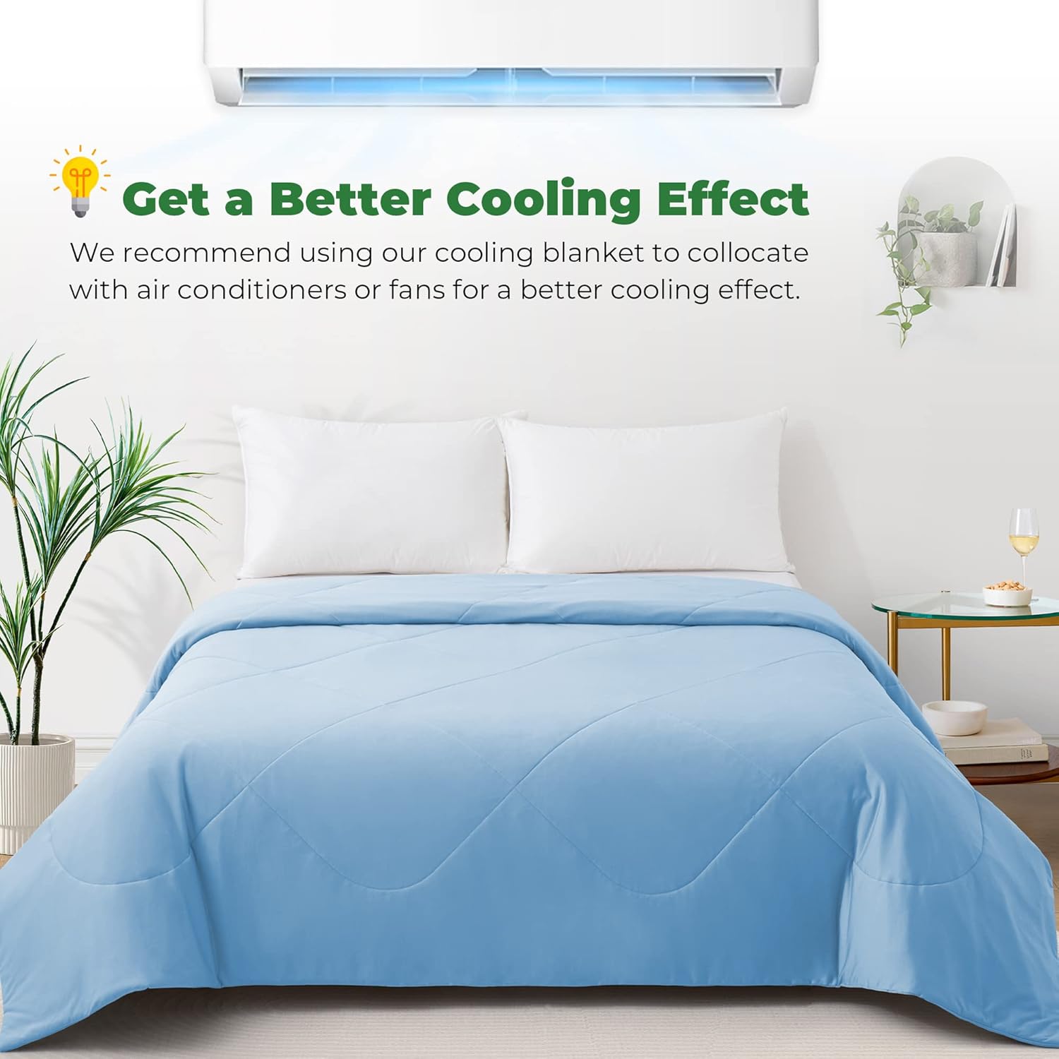 Mantas refrescantes para personas que duermen con calor Q-Max 0.4, manta de punto gofre, absorbe el calor para mantener frescos a los adultos, manta