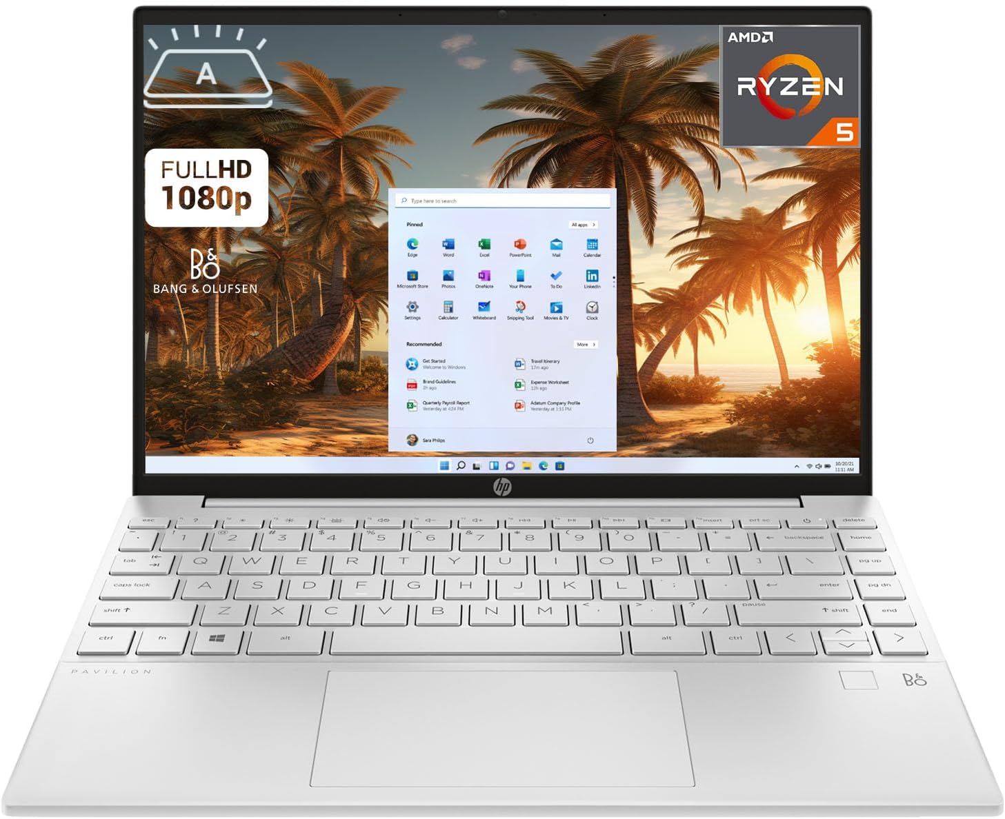 HP Laptop Pavilion Aero 13 Premium 2023, AMD Ryzen 5 7535U, WUXGA de 13.3 pulgadas, 16 GB de RAM, SSD de 1 TB, Windows 11 Home, Wi-Fi 6, Micro-Edge,