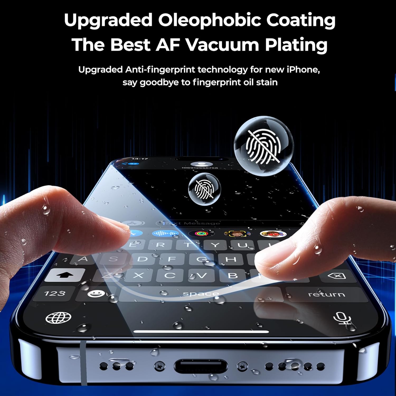 BENKS Protector de pantalla de privacidad para iPhone 15 Pro Max (2023, 6.7 pulgadas), actualizado 25, película de vidrio templado invisible