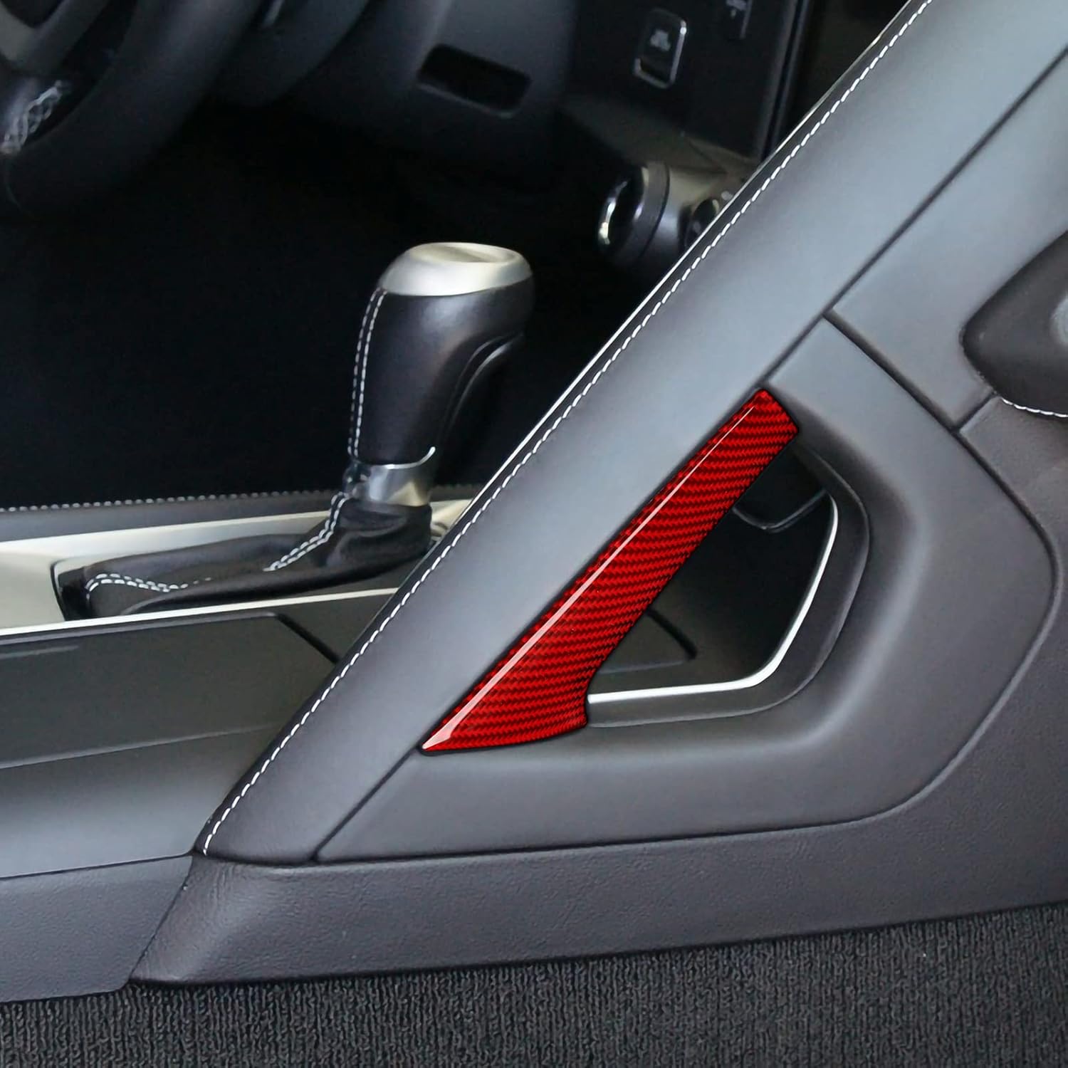 Para Corvette C7 – Adhesivo para manija de control central de automóvil de fibra de carbono para Chevrolet Corvette C7 Z06C7 Stingray Z51C7 Grand