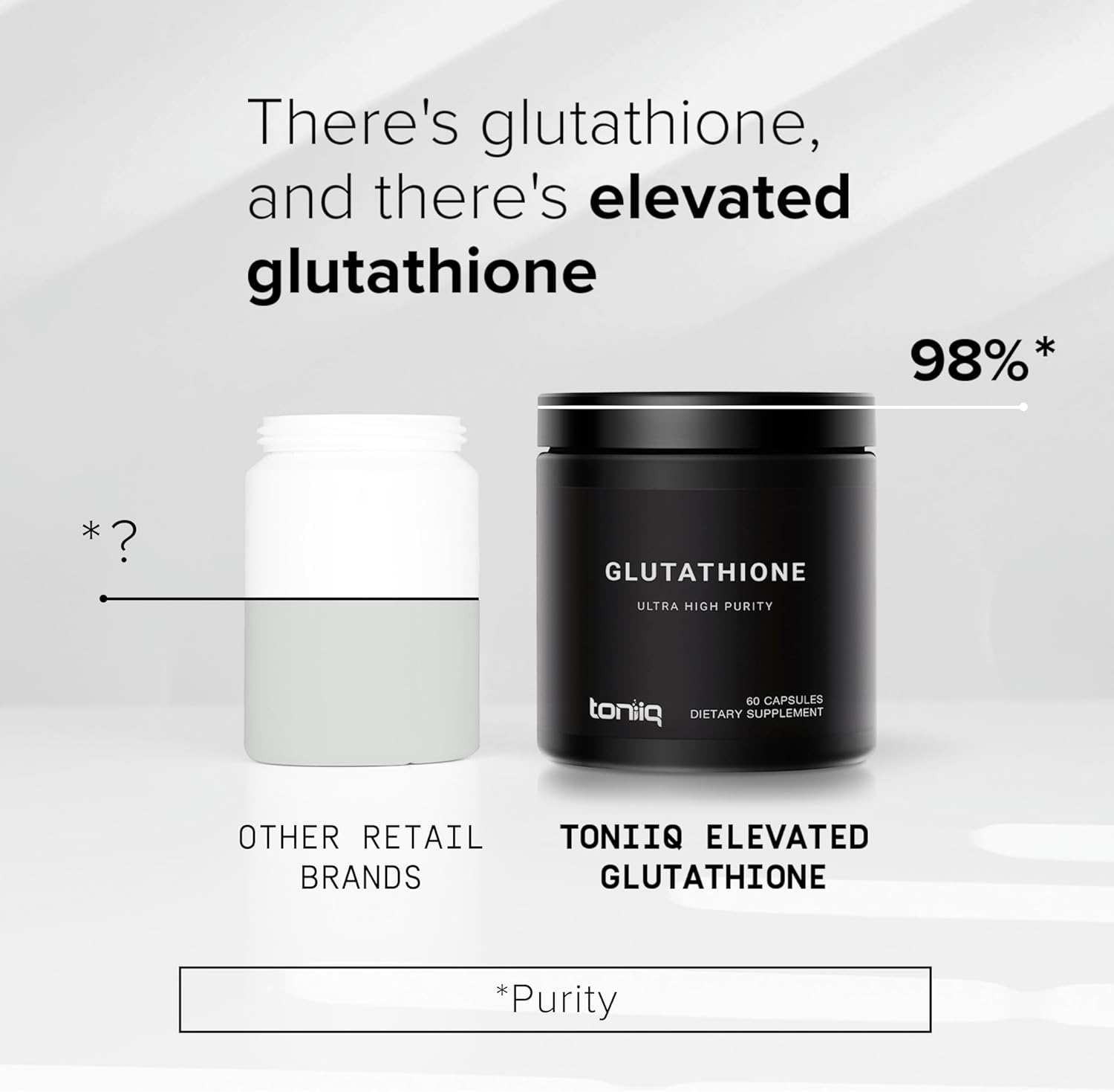 Suplemento de glutatión de ultra alta resistencia, fórmula concentrada de glutatión reducida de 1000 mg – 98% altamente purificado y biodisponible –