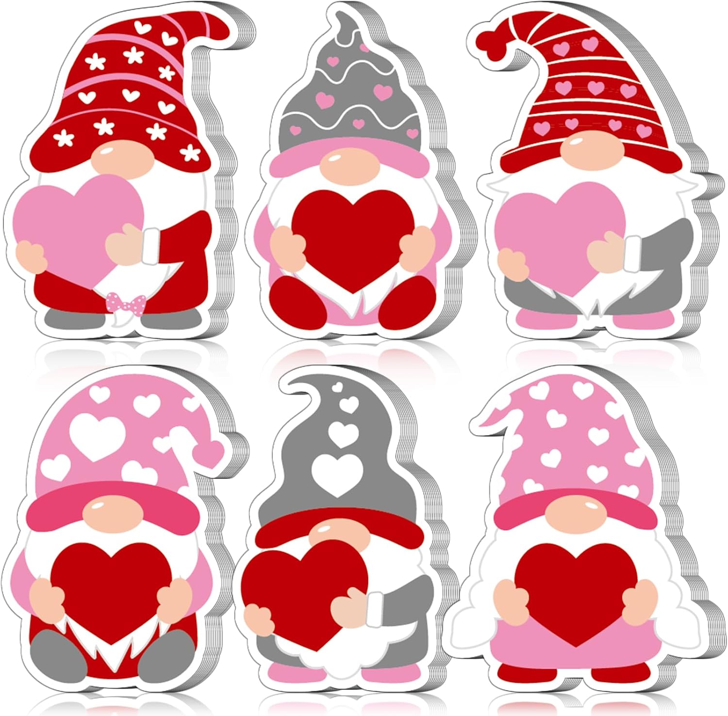 Zonon 90 piezas de recortes de corazón de gnomo, decoración de tablón de anuncios para oficina, aula, fiesta, tablón de anuncios, pizarra de pared,