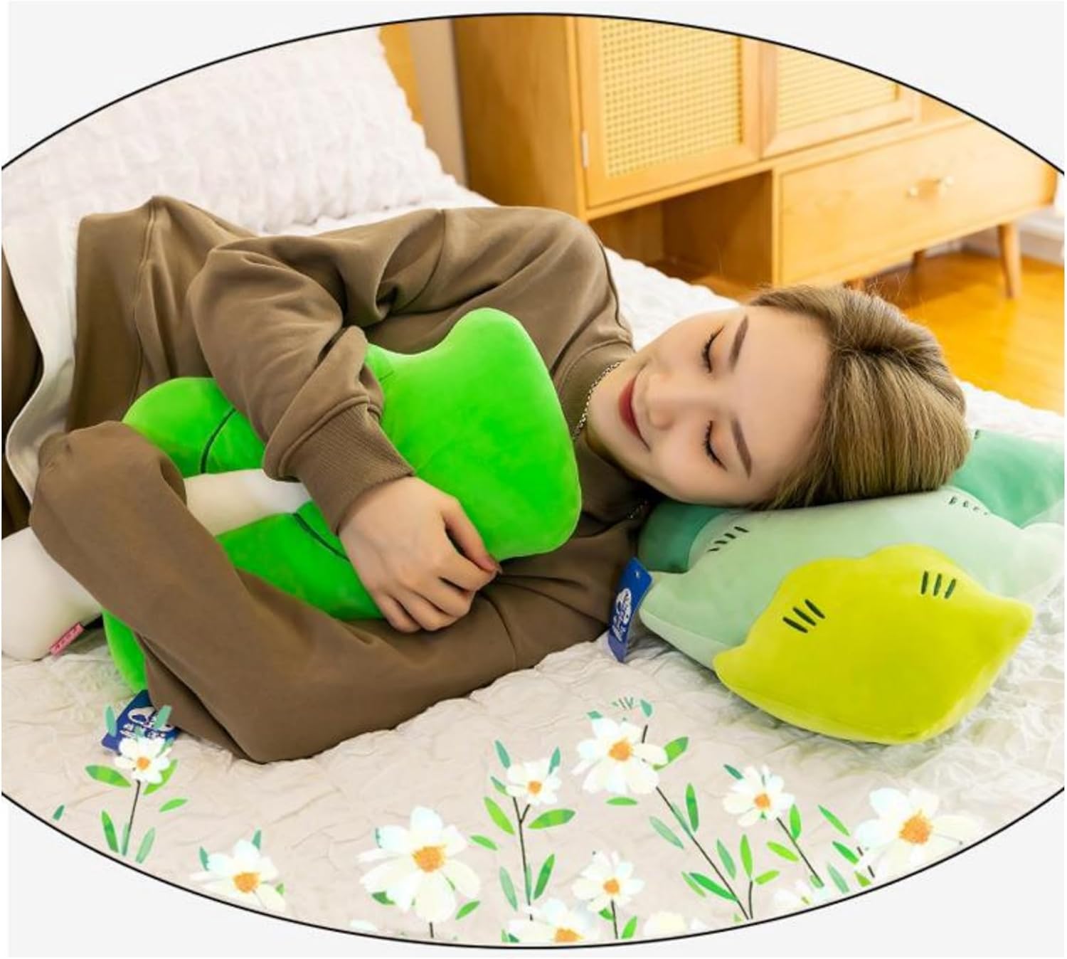 Almohada de felpa con forma de hoja de arce, almohada con forma de planta para dormitorio, decoración del hogar, 19.7 in, naranja