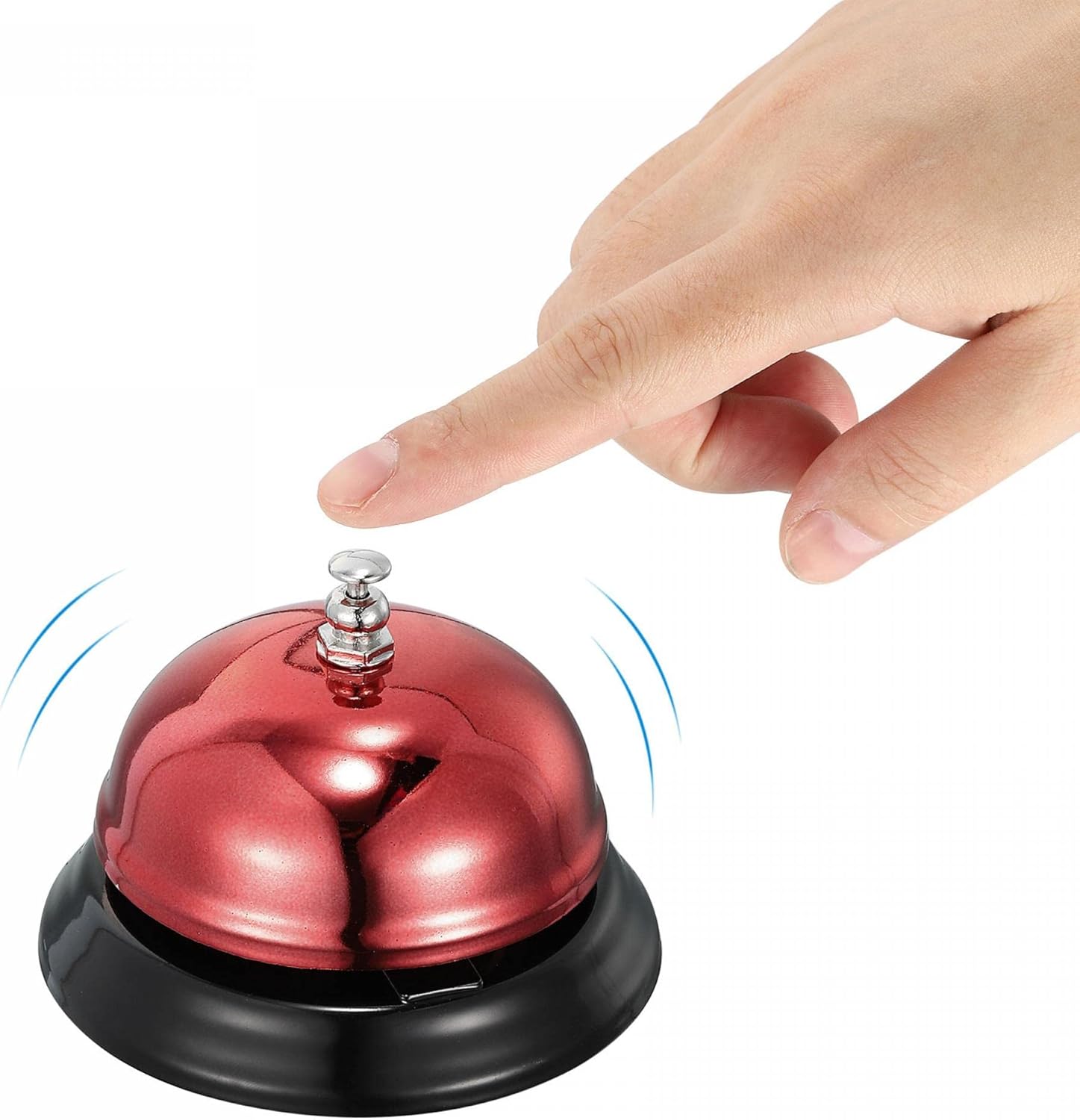 uxcell Campana de escritorio, 3.346 in (3.35 pulgadas) para restaurantes, servicio, rojo