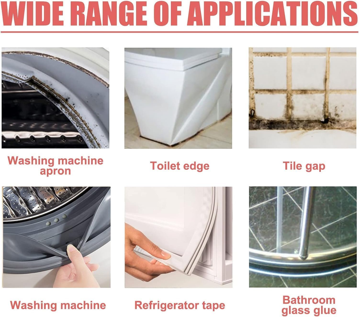 Gel de limpieza eficaz removedor de moho, limpiador doméstico para lavadora, tiras de refrigerador, azulejos de pared, sellador de lechada, limpieza