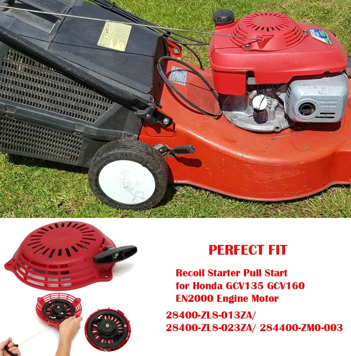 GCV160 Arrancador de retroceso para Honda GC135 GC160 GCV135 EN2000 EN2500 HRU19 Motor de motor de cortacésped 28400-ZL8-013ZA arranque de retroceso