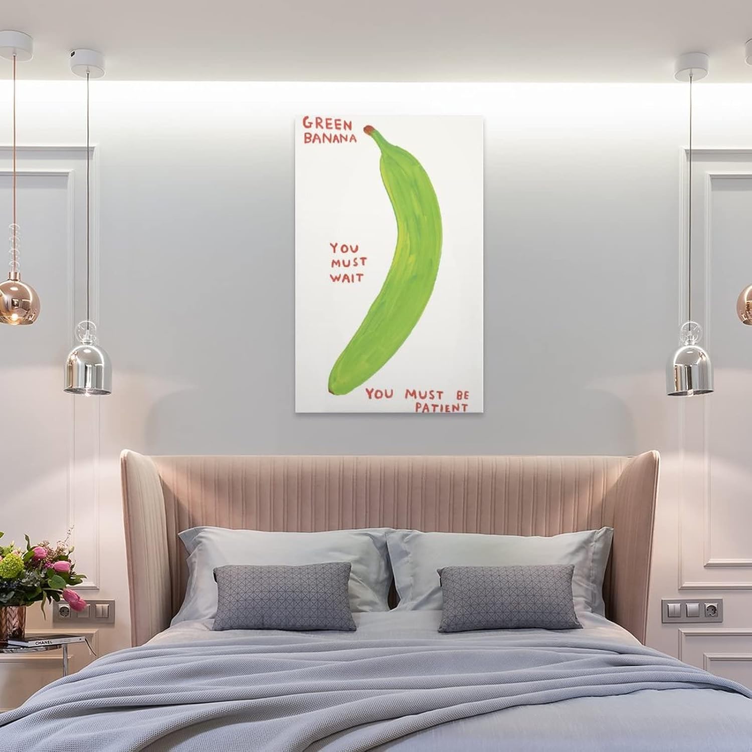 Póster de arte de frutas David Shrigley Green Banana Wall Pictures Wall Art Paintings Lienzo Decoración de pared Decoración del Hogar Sala de estar
