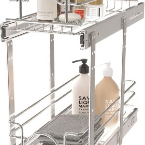 Rev-A-Shelf – Organizador de cocina de 2 niveles, cesta de alambre de almacenamiento en armario, cromo Rev-A-Shelf – Organizador de cocina de 2 niveles, cesta de alambre de almacenamiento en armario, cromo