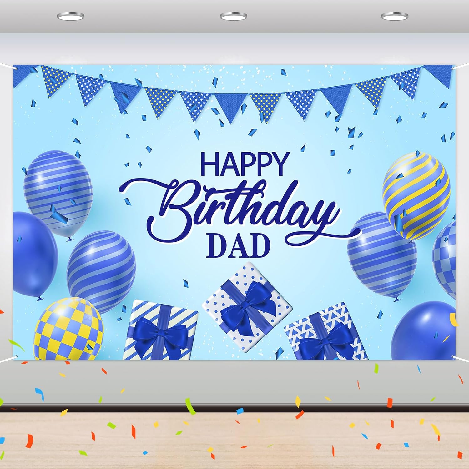 Cartel de fondo de feliz cumpleaños para papá, fondo de fiesta de cumpleaños de padre y hombre, decoración de fondo de fotografía de cumpleaños de