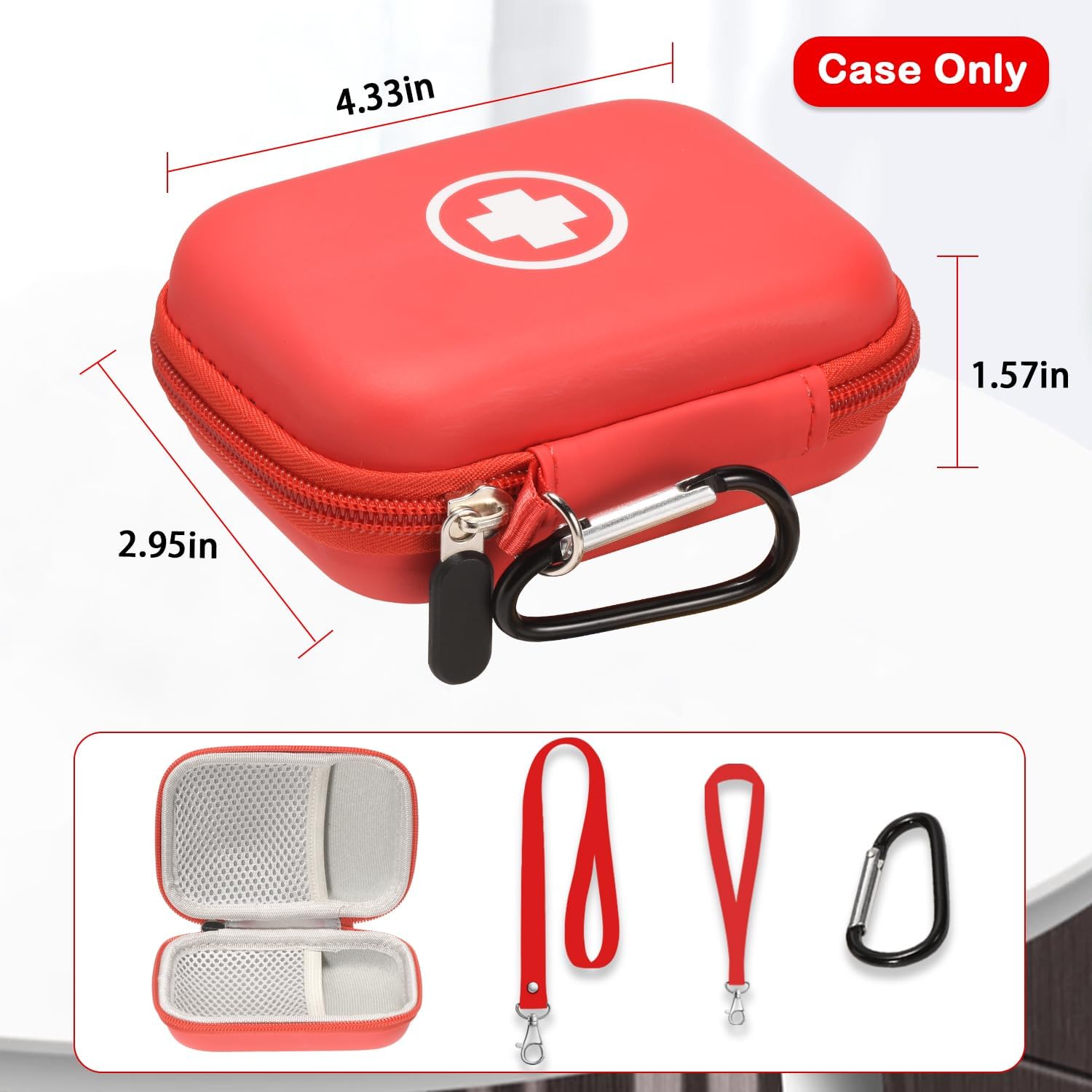 Auvi Q Estuche de transporte, bolsa de emergencia portátil para medicina para 2 inyectores automáticos Auvi-Q, inhalador de asma, aerosol nasal,