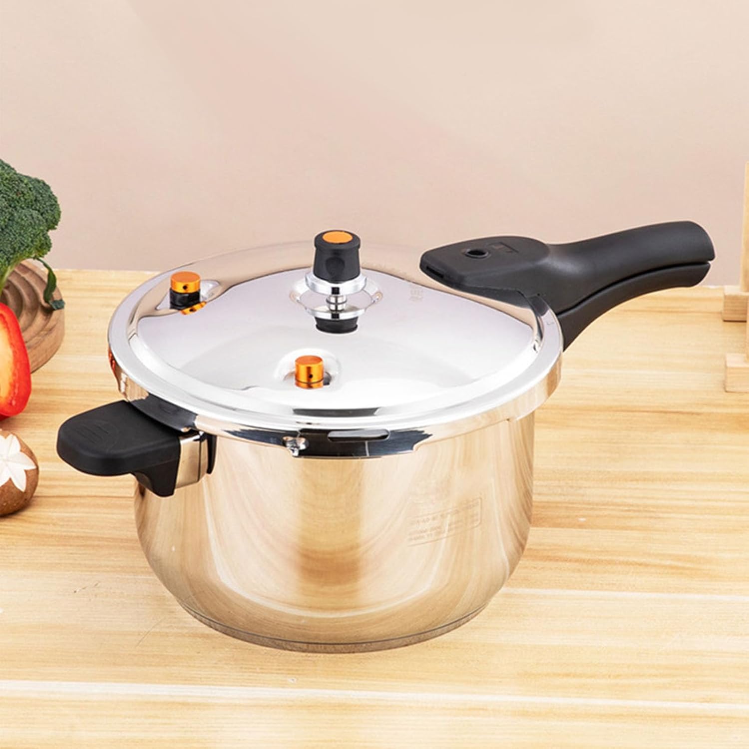 Cocina a presión eficiente, calentamiento rápido de 6.3 in de válvulas, olla eléctrica a presión de acero inoxidable 304 y plástico, perfecta para