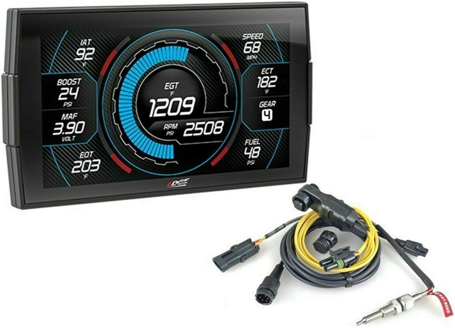 Edge Products CTS3 84130-3 Pantalla táctil OBD2 Monitor Scanner & EGT Kit de pirómetro de sonda 98620 compatible con vehículos de 1996 y más