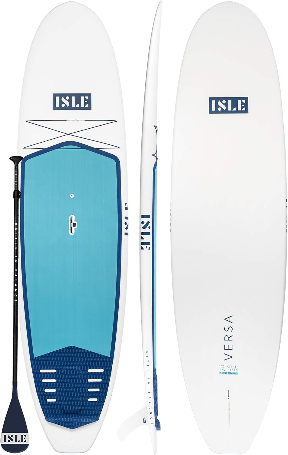 ISLE Versa Rígido Stand Up Paddle Board & SUP Paquete de accesorios – Tablero duro ligero epoxi SUP
