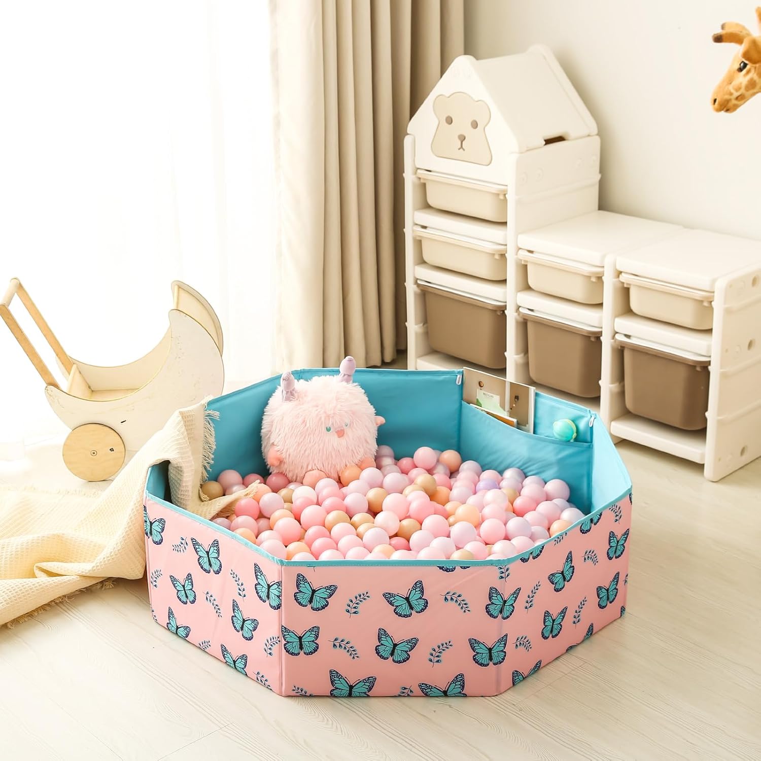 Piscina hexagonal para niños, perros y gatos  Piscina para bebés y piscina plegable para niños pequeños  Construcción robusta divertida área de