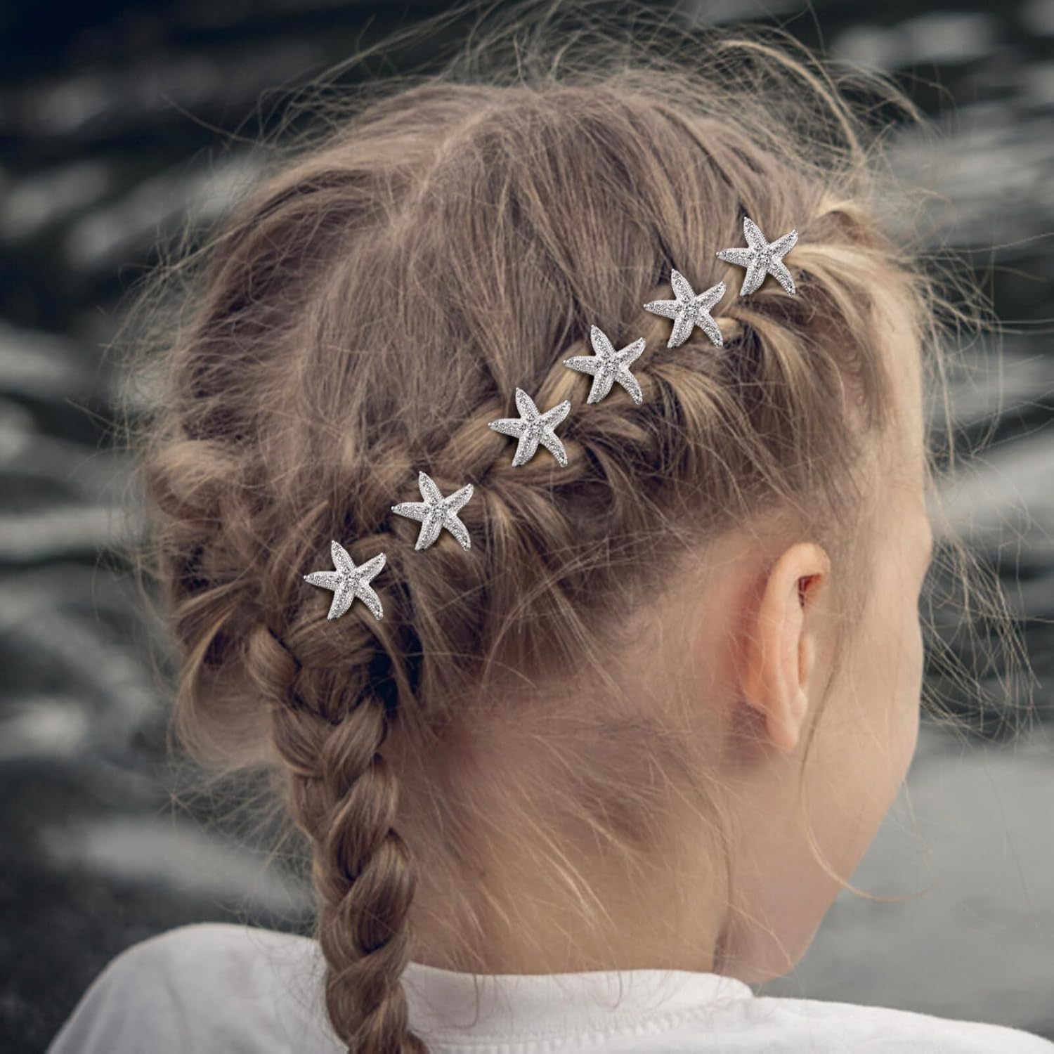 Beaupretty 12 unids clip de pelo de estrella de mar sirena accesorios para el cabello horquillas Rhinestone horquillas estrella headwear accesorios