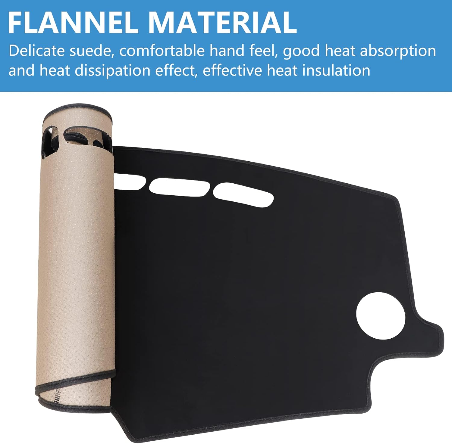 YNWON Funda de franela negra para salpicadero de automóvil, compatible con volante a la izquierda, Infiniti G25 G35 G37 Q40 2007-2015Nissan Skyline