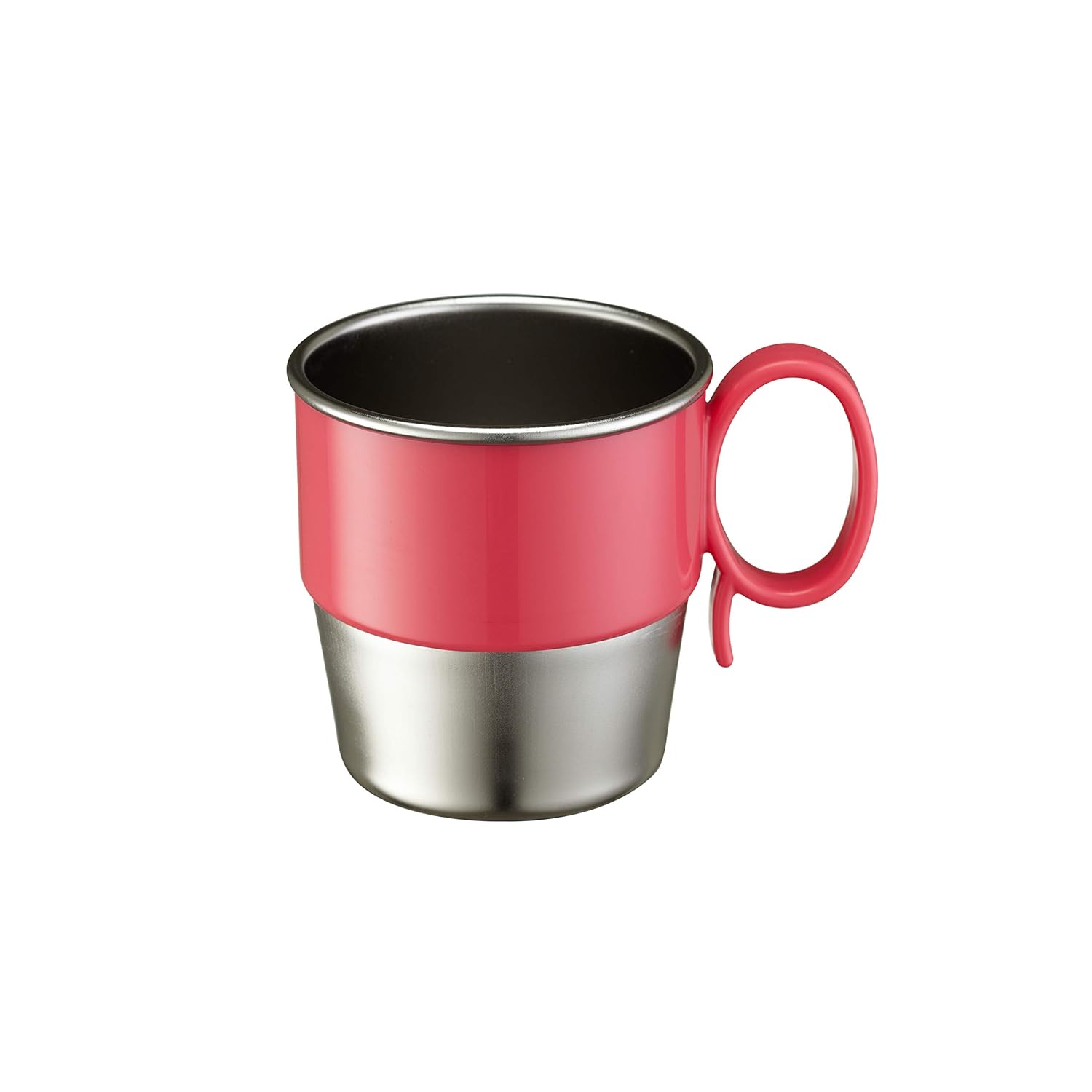 Innobaby Din Din Smart – Vaso de acero inoxidable (9 onzas) con asa para bebés, niños pequeños y niños. Sin BPA, rosa, 9.5 onzas