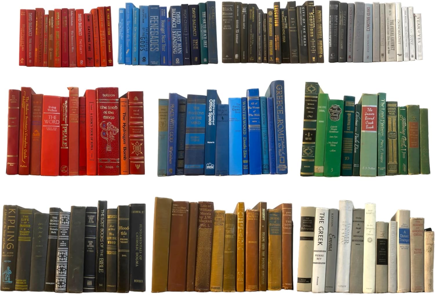 Libros rojos modernos por color  Libros de tapa dura real para decoración del hogar  Paquete a granel de tapas duras decorativas para diseño