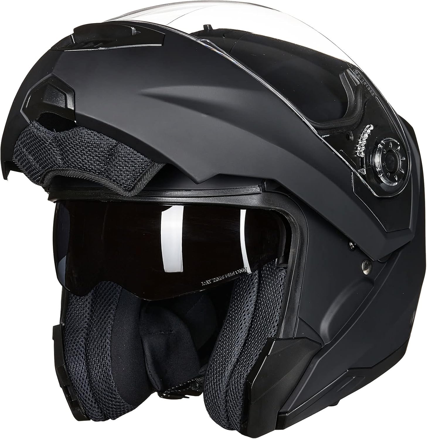 ILM Cascos de motocicleta para adultos con doble visera ampliada ventilaciones modulares de cara completa Cascos para motos hombres mujeres DOT