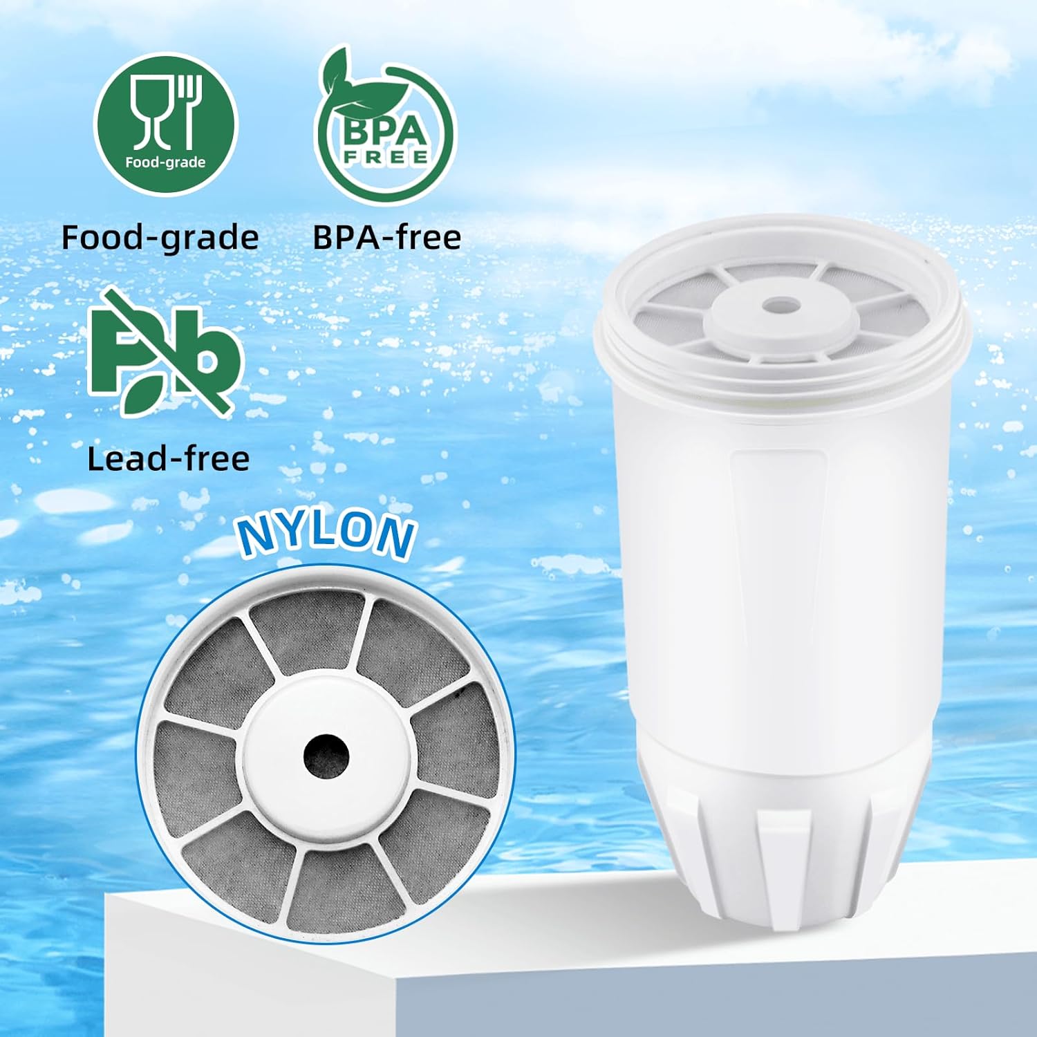 Filtro de reemplazo de agua cero para jarra Zerowater ZR-001