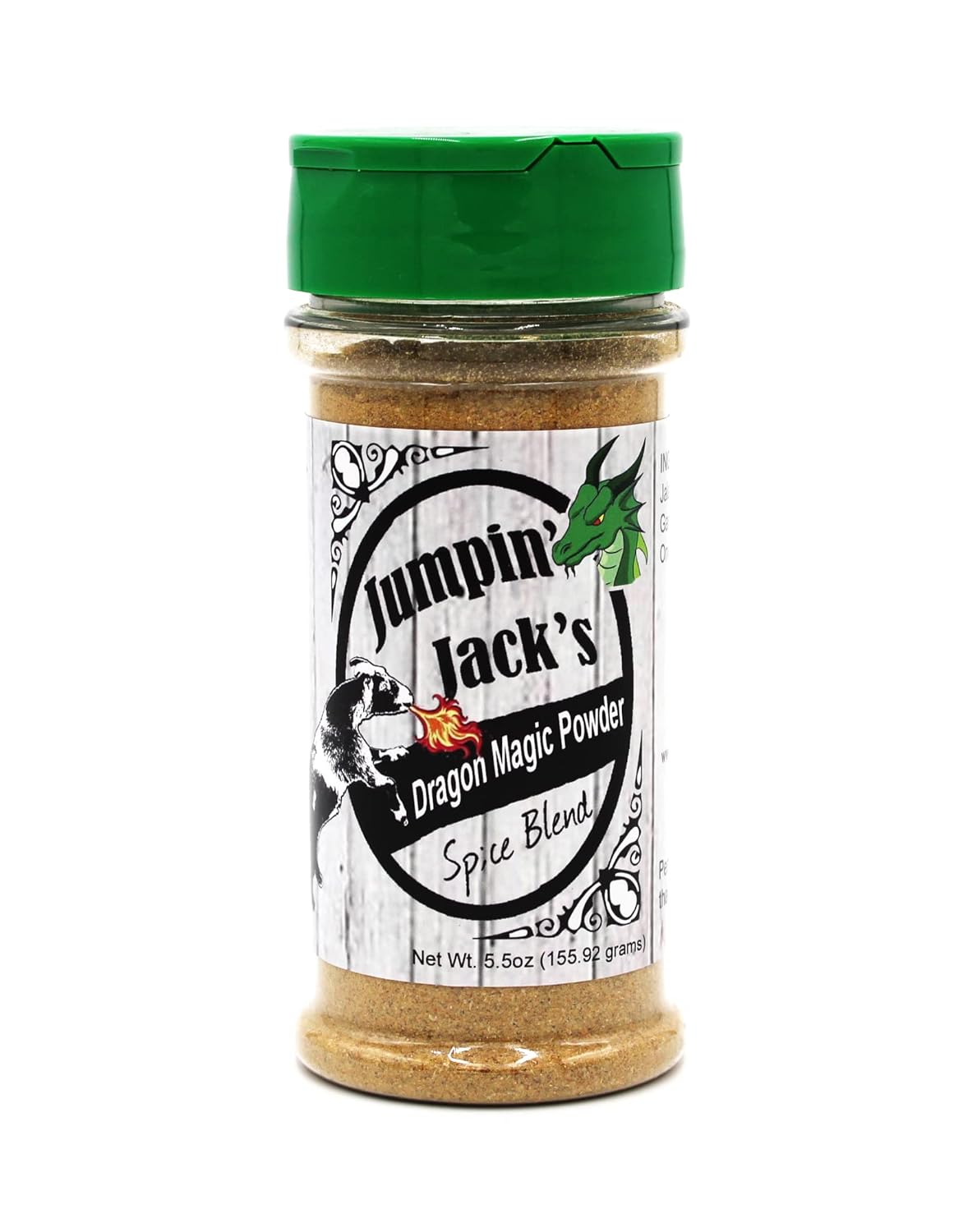Jumpin’ Jack’s Dragon Magic Powder – Mezcla de especias de jalapeño y ajo gourmet totalmente natural, condimento del suroeste y condimento para