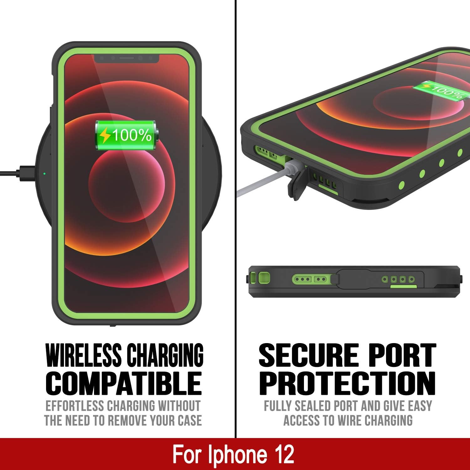 Punkcase Funda impermeable diseñada para iPhone 12 serie StudStar ajuste delgado certificado IP68 resistente a los golpes a prueba de suciedad a