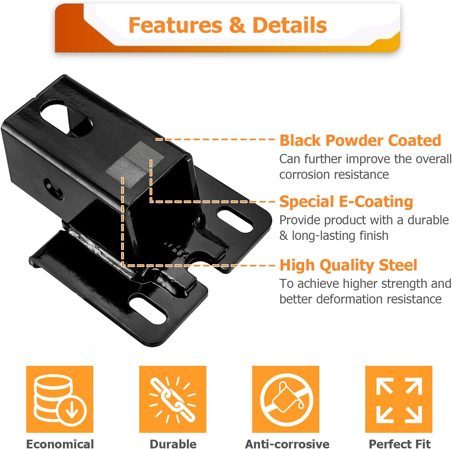 WeiSen Receptor de enganche de remolque trasero de 2 pulgadas compatible con Polaris Sportsman 2005-2023 400 450 500 570 600 700 800 Hawkeye 325 400